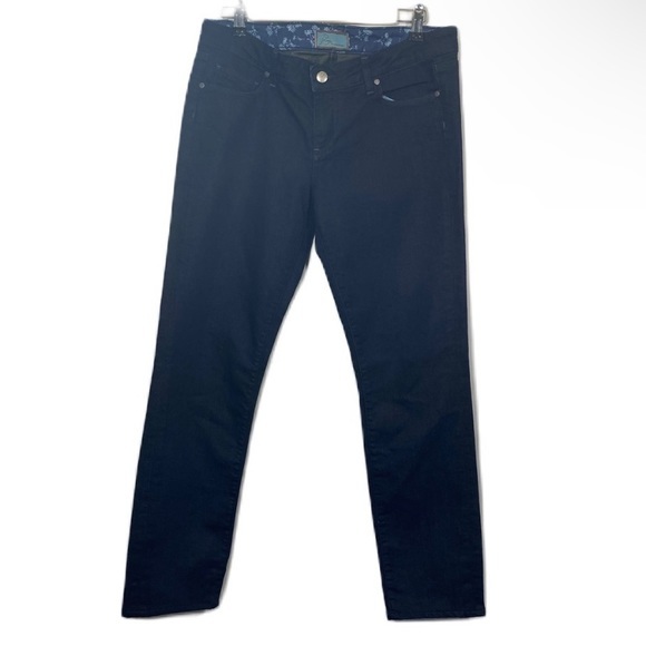 Paige Jeans Skyline Drive Classic‎ Rise Peg Leg Dark Blue 5 Pockets Size 30 - Picture 1 of 12